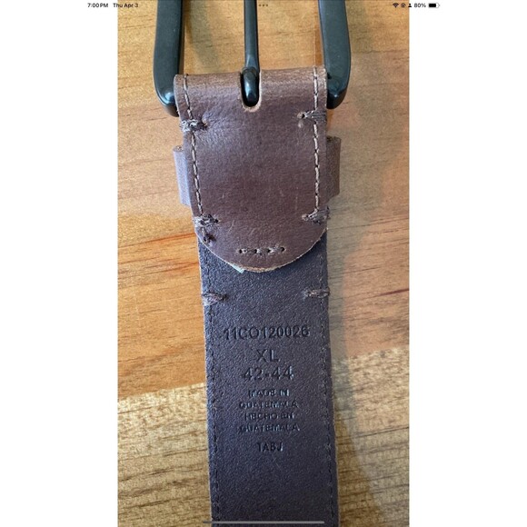 Columbia Men's Size XL 42-44 Single Loop Brown Belt Casual 1.5" Width 7 Holes - Picture 6 of 9